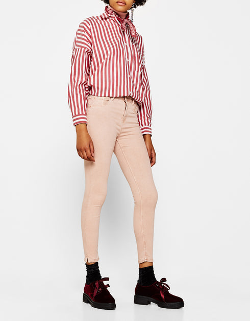 Super skinny mid-rise trousers