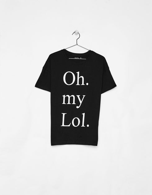 Cotton T-shirt with slogan